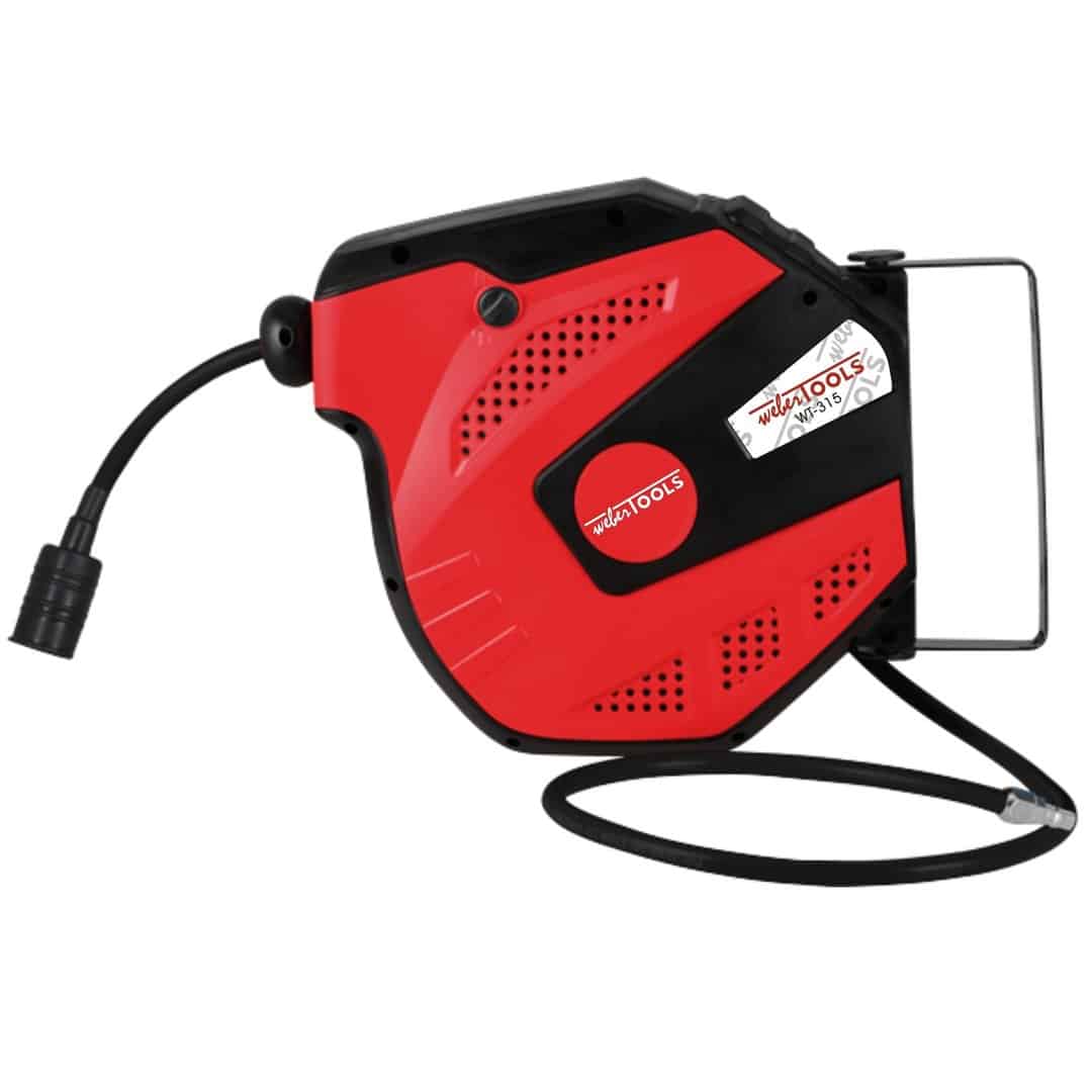 TOOLCRAFT Pneumatische Luchthaspel 15 M - 10 Bar - Plafond- En Muurbevestiging - Robuuste Slanghaspel