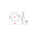 VEERRING VERZINKT 8.8 DIN 127B | VPE 100 VEERRING RVS-A2 DIN 127B | VPE 100