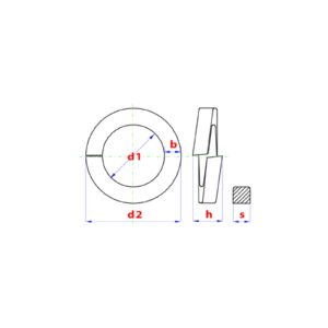 VEERRING VERZINKT 8.8 DIN 127B | VPE 100 VEERRING RVS-A2 DIN 127B | VPE 100