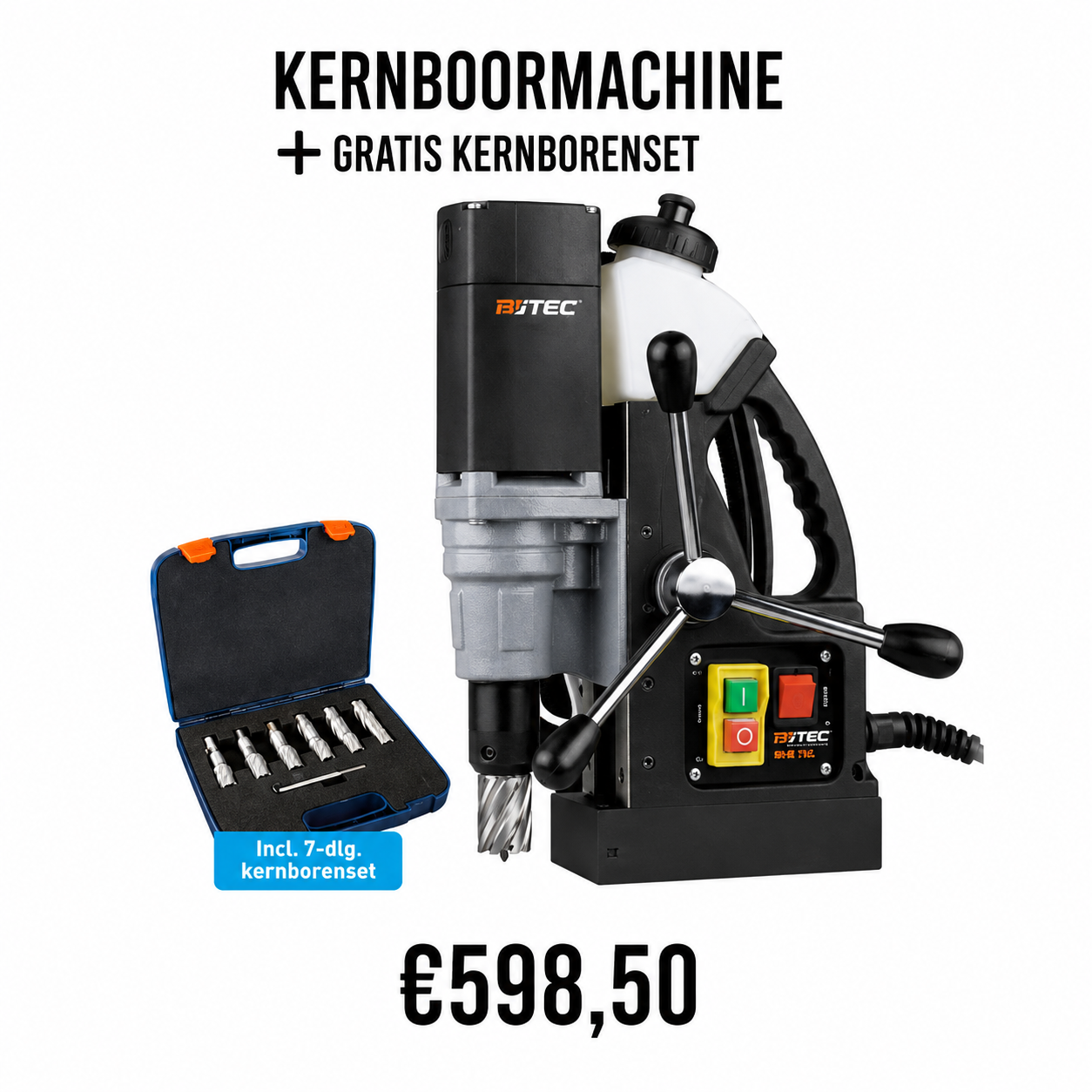 Chatgpt image 29 mei 2026, 15_37_25 Kernboormachine rtc 32 + koffer + kernborenset 7-dlg - afbeelding 1