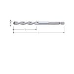 UNIDRE MULTIFUNCTIONELE BOOR, 1/4" AANSL., Ø8,0X60/120