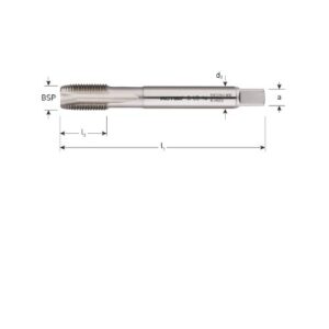 HSS-E MACHINETAP '800', DOORLOPEND, DIN 5156 BSP(G) 1/8"-28