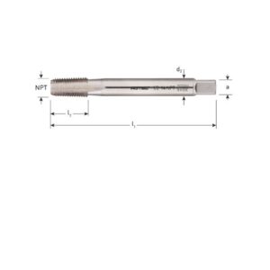 HSS-E MACHINETAP '800', DOORLOPEND, NPT 1/16"-27