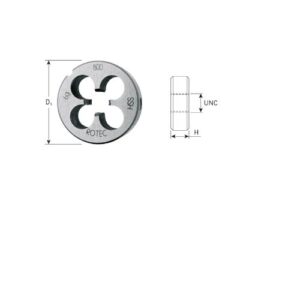 HSS RONDE SNIJPLAAT, DIN-EN 22568, UNC 1/4"-20