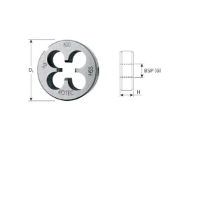 HSS RONDE SNIJPLAAT, DIN-EN 24231, BSP (G) 1/8"-28