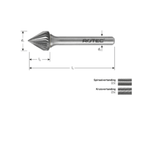 HM-STIFTFREES, MODEL J, Z3 / SPIRAALVERT./ Ø3X2,5X38XØ3 60°