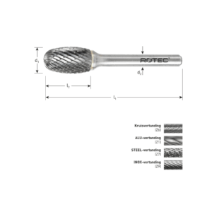 HM-STIFTFREES, MODEL E, Z6 / KRUISVERTAND / Ø6X10X50XØ6