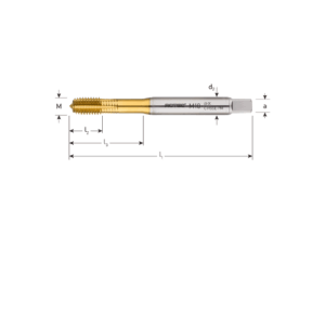 HSS-E PM ROLTAP, DIN 371, TIN-GECOAT, M2