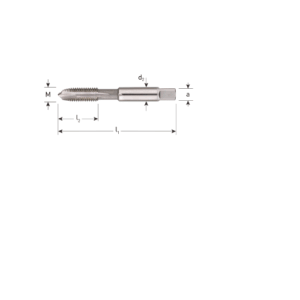 HSS-E MACHINETAP, KORT, DOORLOPEND, ISO 529, M4