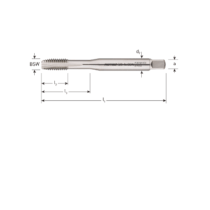 HSS-E MACHINETAP '800', DOORLOPEND, DIN 371, BSW 1/8"-40