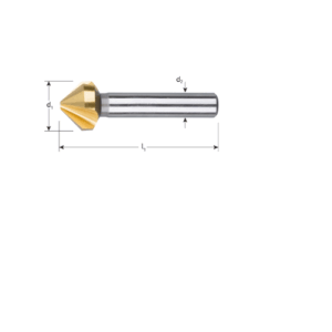 HSS-G VERZINKFREES 90°, 'TIN', DIN 335C, Ø6,3 (M3)