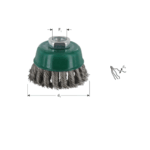 KOMBORSTEL, GETORDEERD INOX RVS-DRAAD, M14, Ø65X0,50