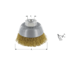 KOMBORSTEL, GEGOLFD MESSINGDRAAD, M14, Ø60X0,30
