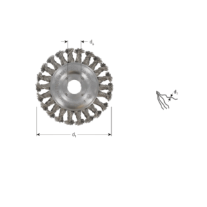 RONDBORSTEL, GETORDEERD INOX RVS-DRAAD ASGAT Ø22,2 Ø115X0,50