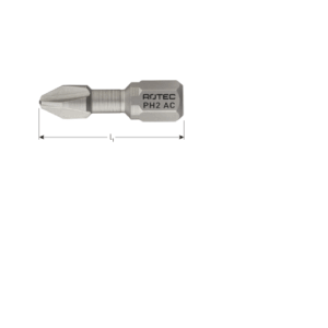 TORSIONBIT ANTI-COR RVS, C6.3, PH 1X25
