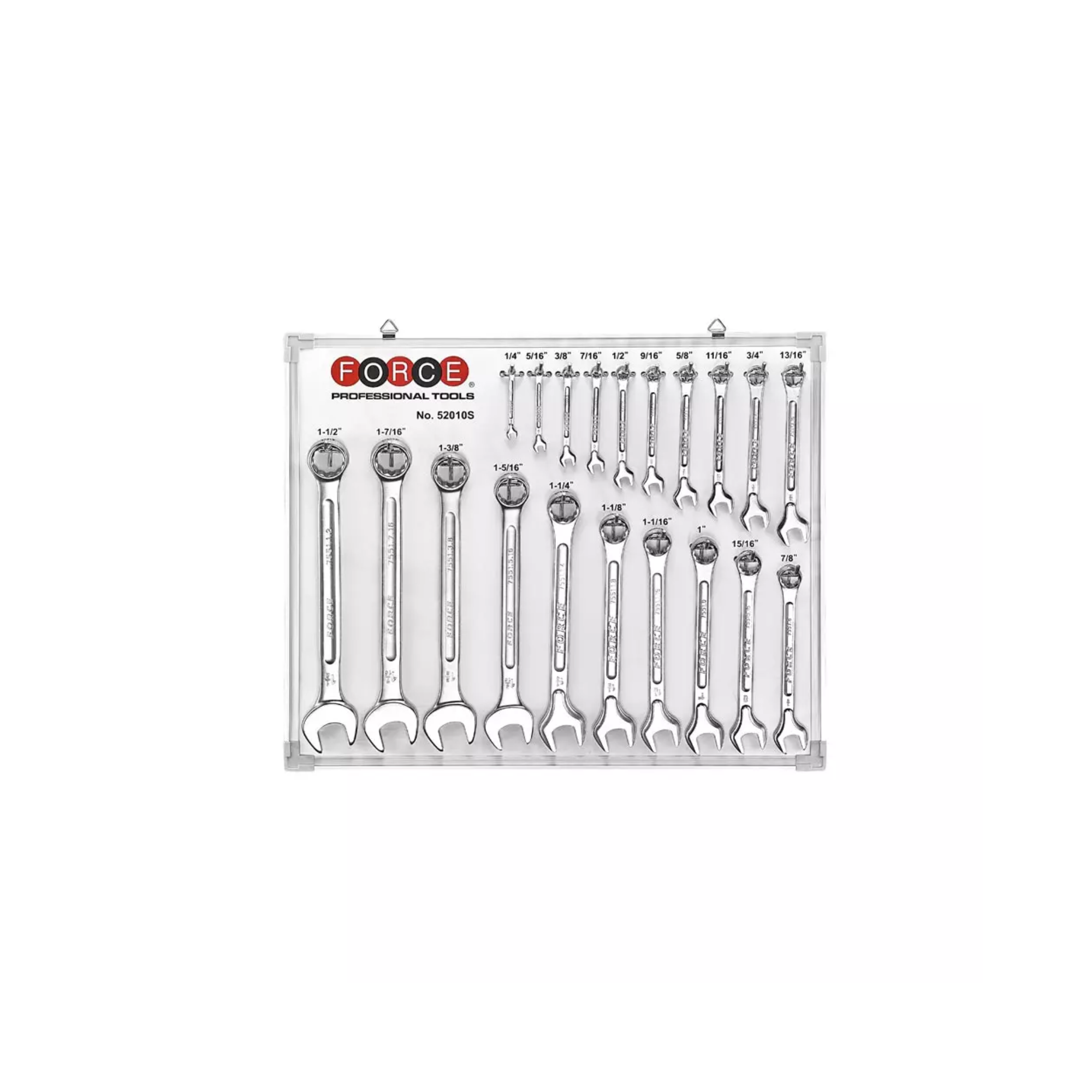 Product foto's stef (4) 20st combinatiesleutelset (sae) (whiteboard en haken)